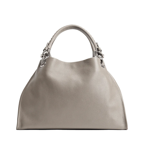 Soft Full-Grain Cowhide Adjustable Capacity Magnetic Top Handle Bag
